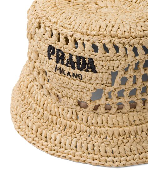 tan prada bucket hat